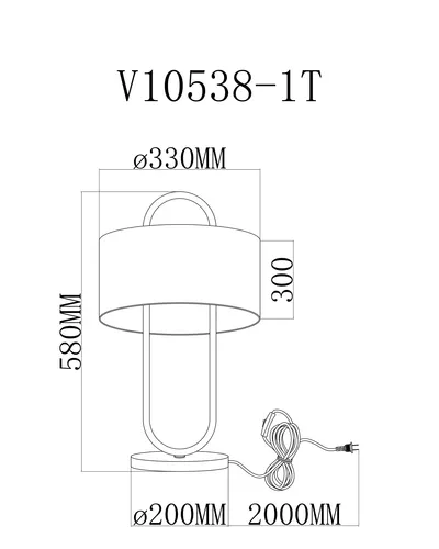 Лампа настольная Moderli Palma V10538-1T