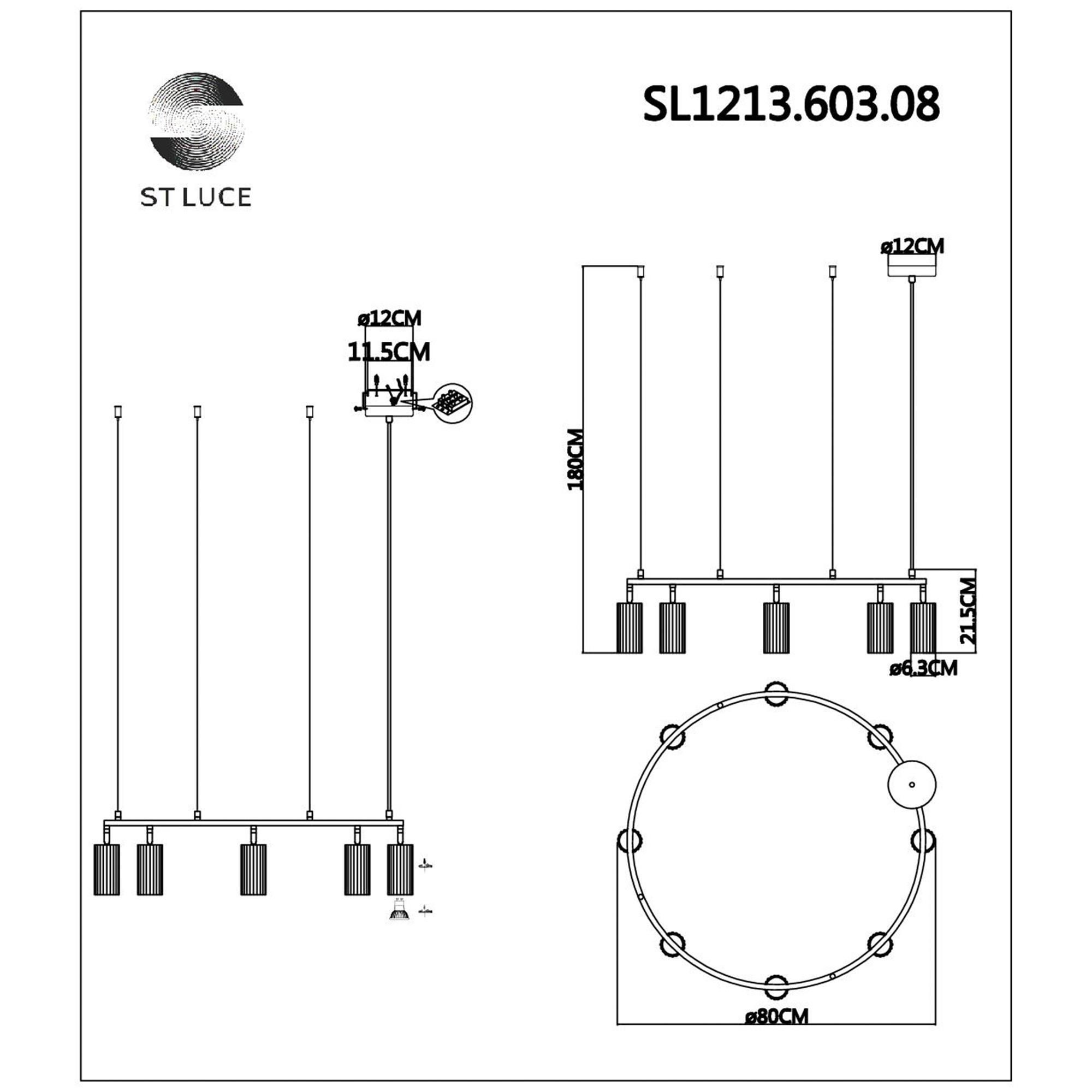 Подвесная люстра ST LUCE KENDO SL1213.603.08