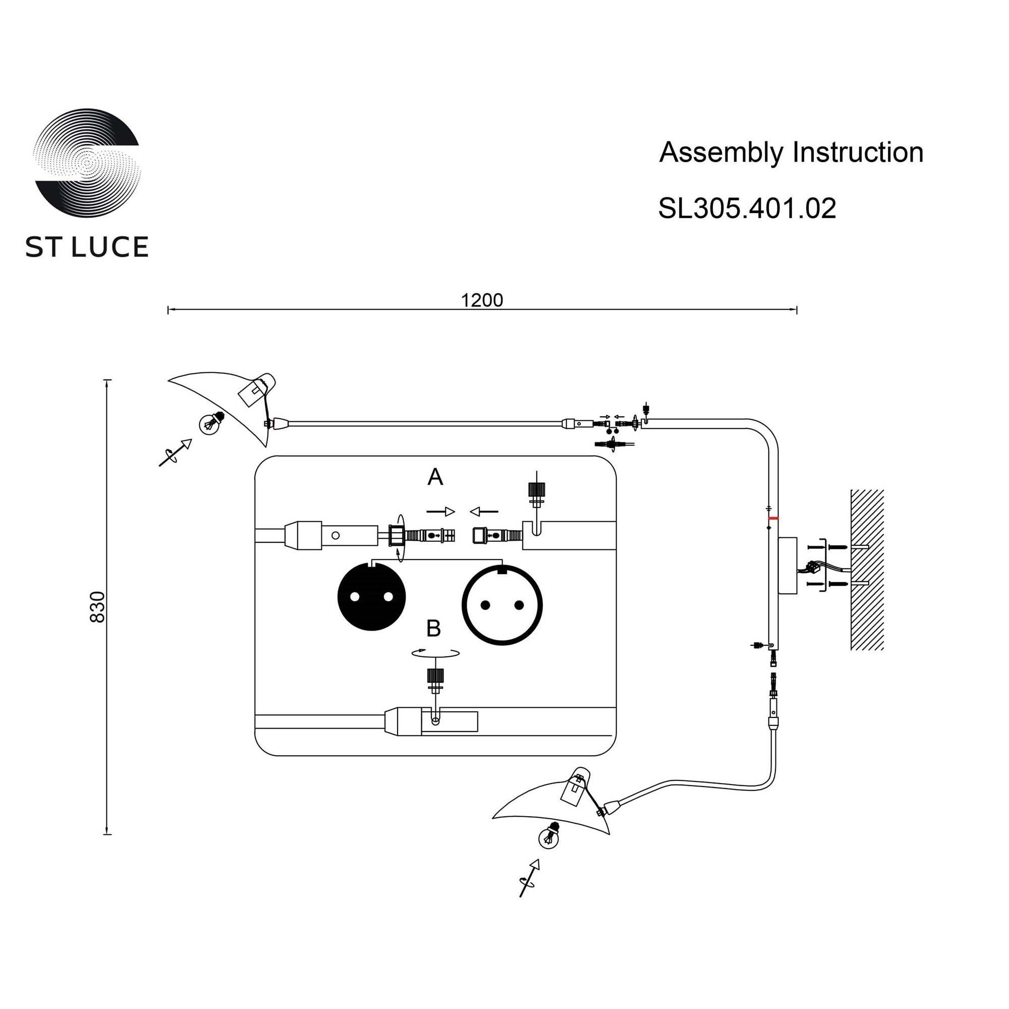 Бра настенное ST LUCE SPRUZZO SL305.401.02