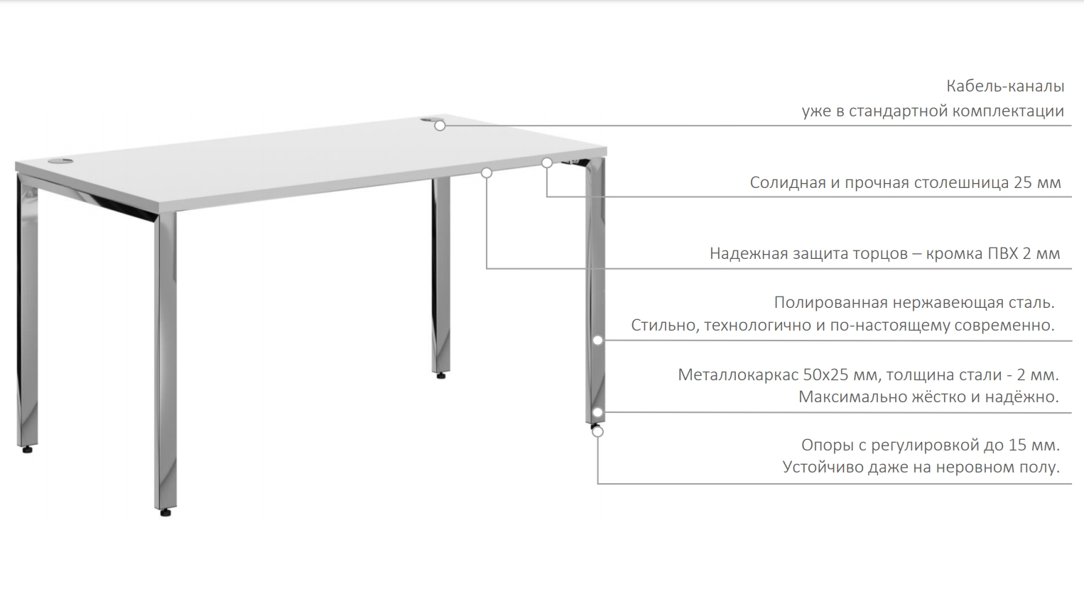 Стол письменый XTEN GLOSS XGST 167.1