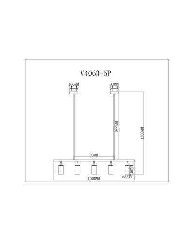 Подвесной светильник Moderli Section V4063-5P