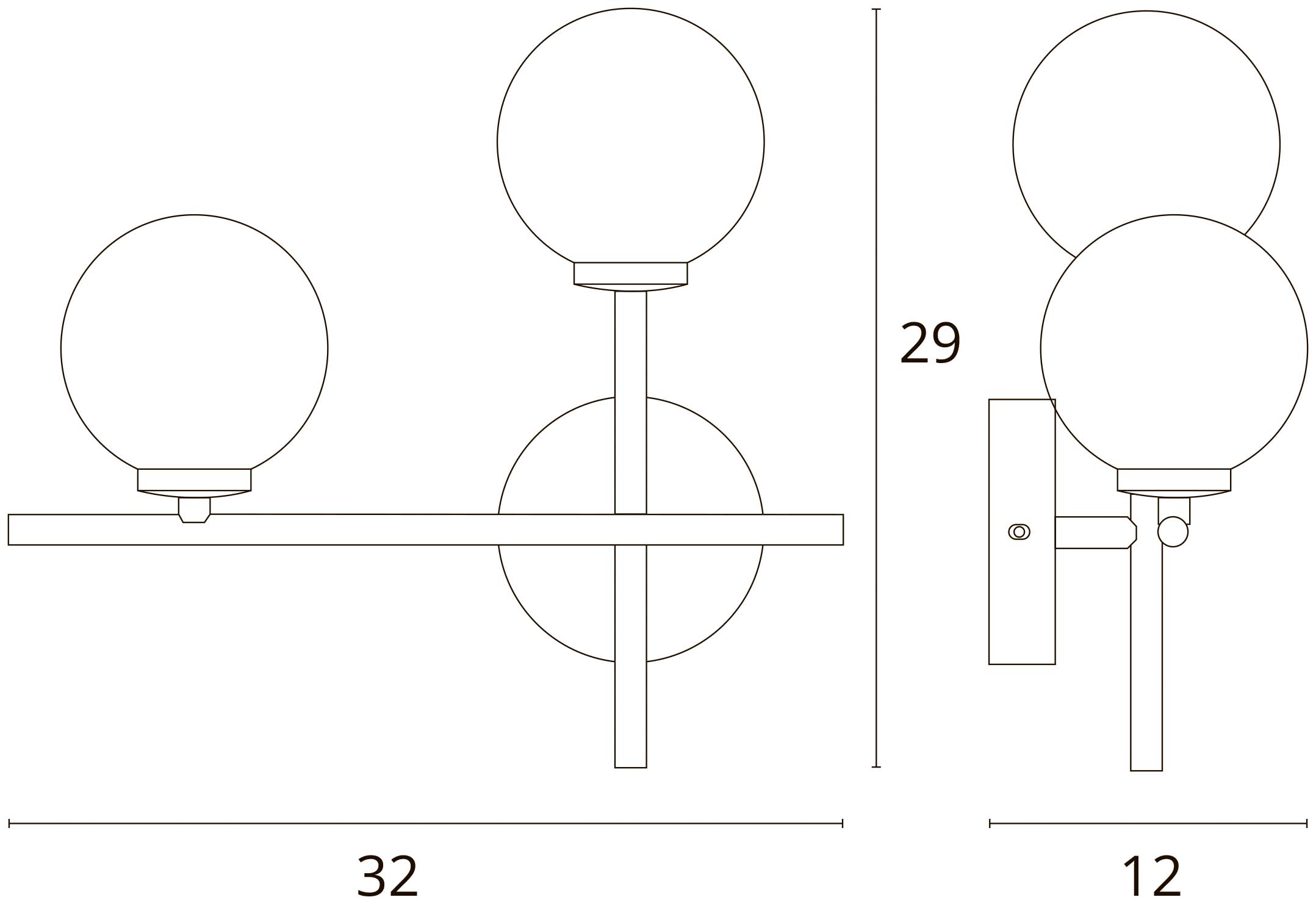 Бра ARTE LAMP BOLLA-PICCOLO A3988AP-2AB