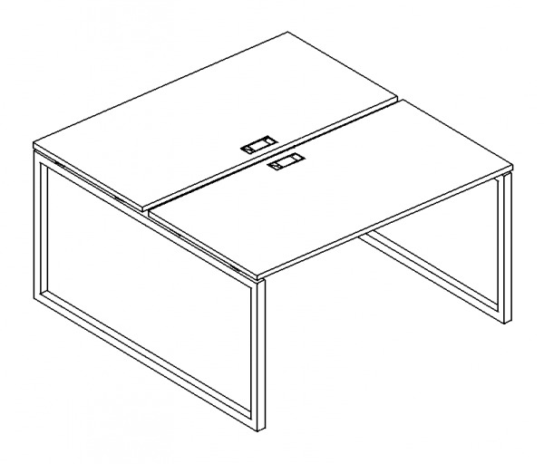 Рабочая станция 140x164x75 на металлокаркасе Юнитекс QUATTRO А4 4 177