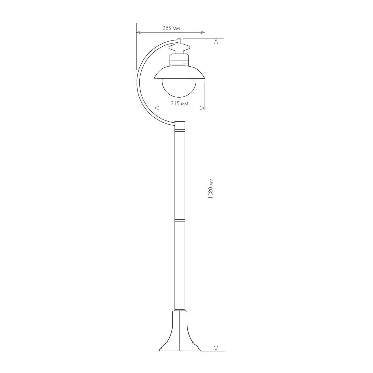 Уличный столб Elektrostandard Talli GL 3002F Брауни