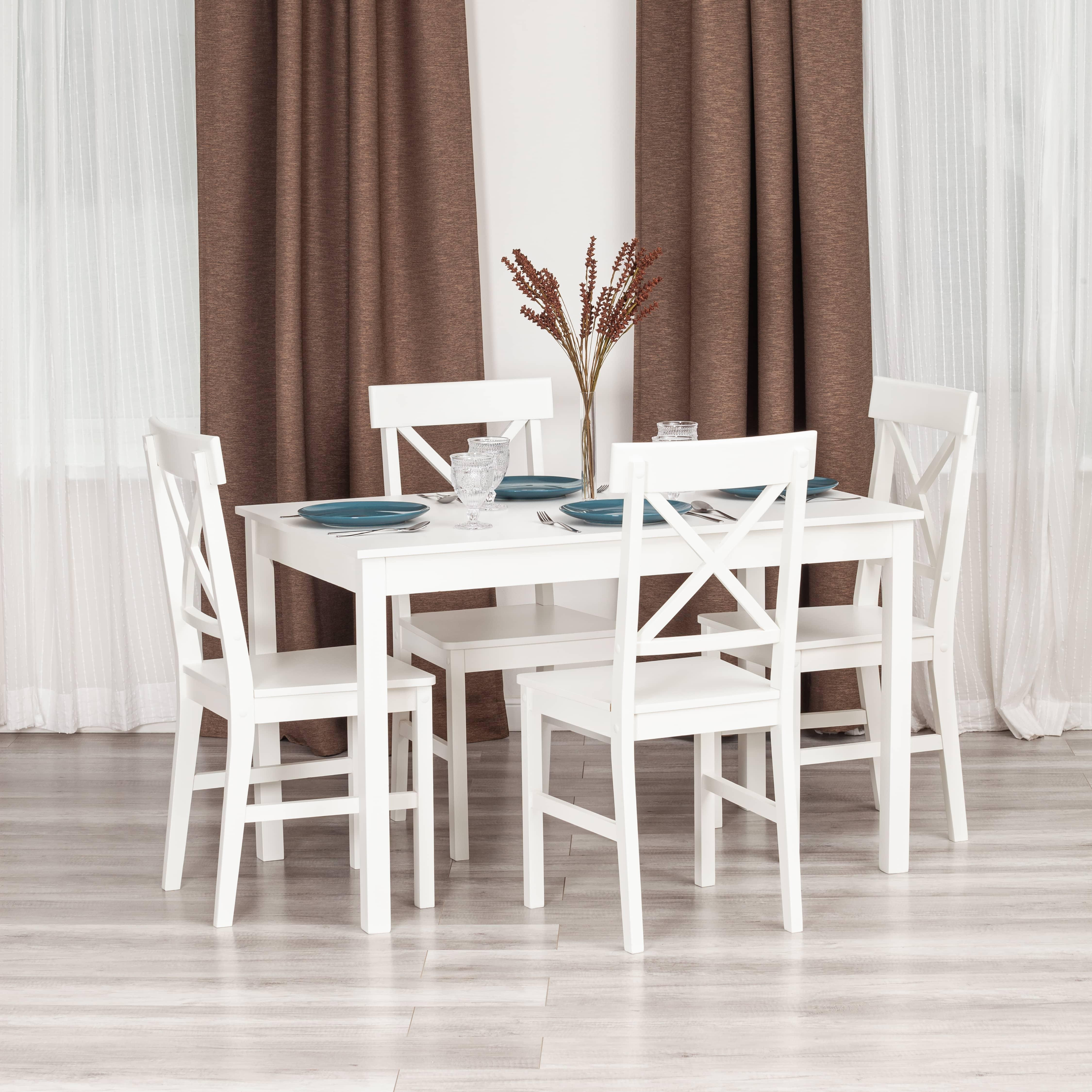 Стол и стулья (комплект) Хадсон Hudson Dining Set (mod.0102) White (белый)