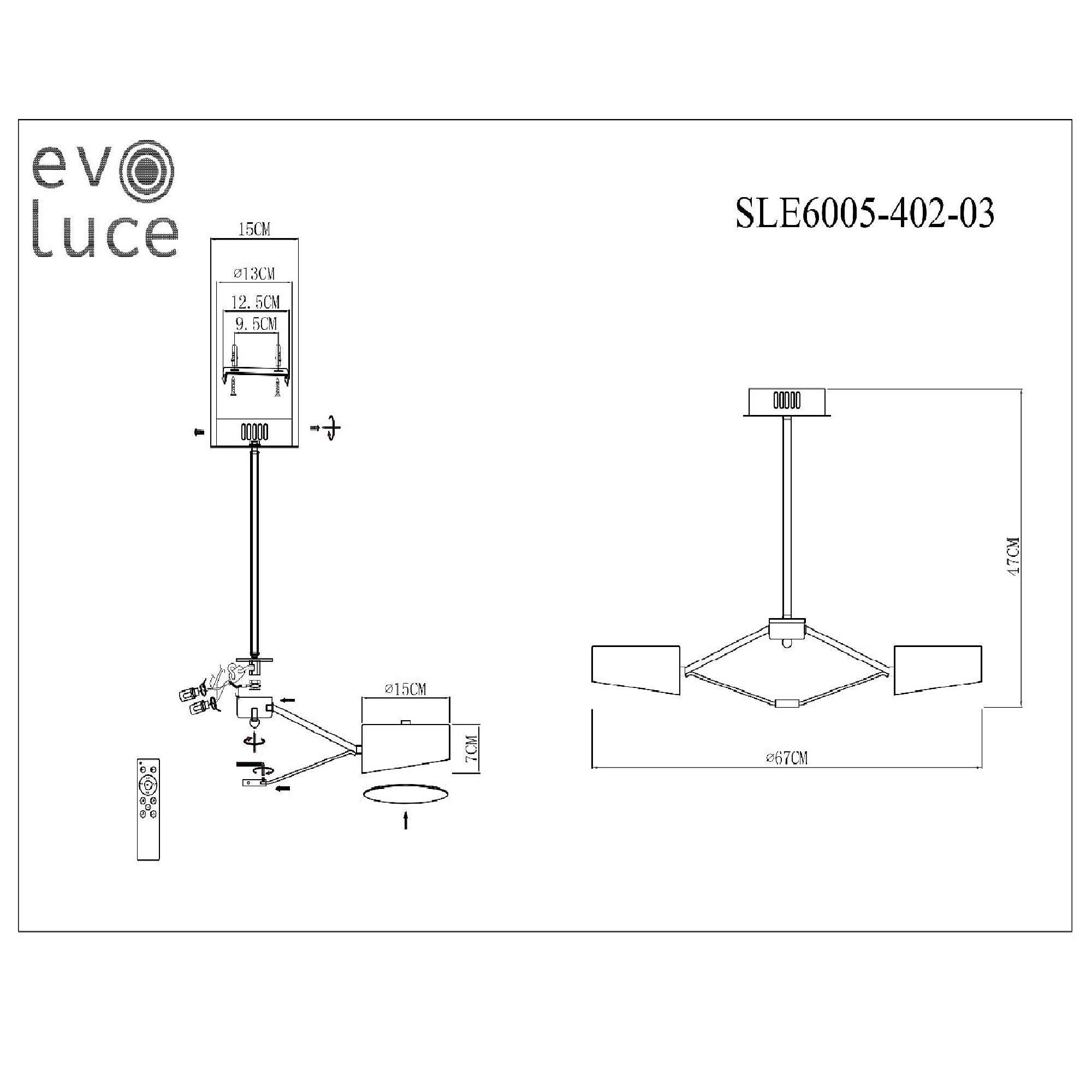 Люстра на штанге EVOLUCE VALLE SLE6005-402-03