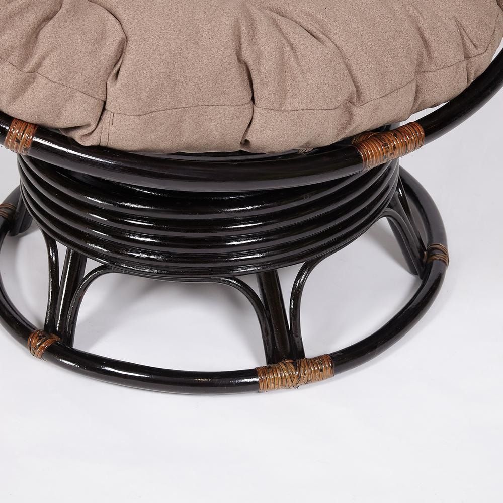 Кресло-качалка PAPASAN 23/01 W с подушкой Antique brown экошерсть Коричневый