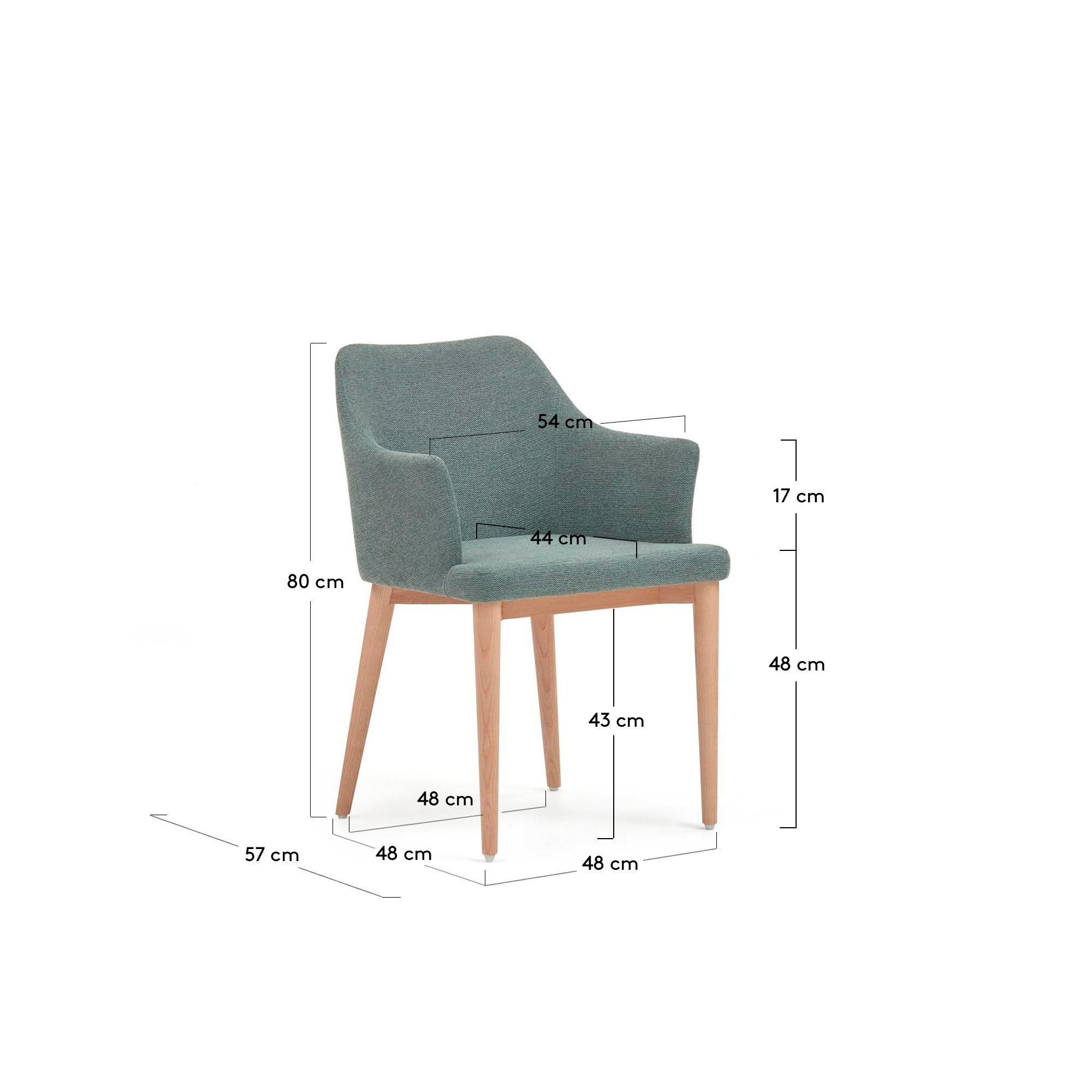 Стул La Forma Croft из синели темно-зеленого цвета