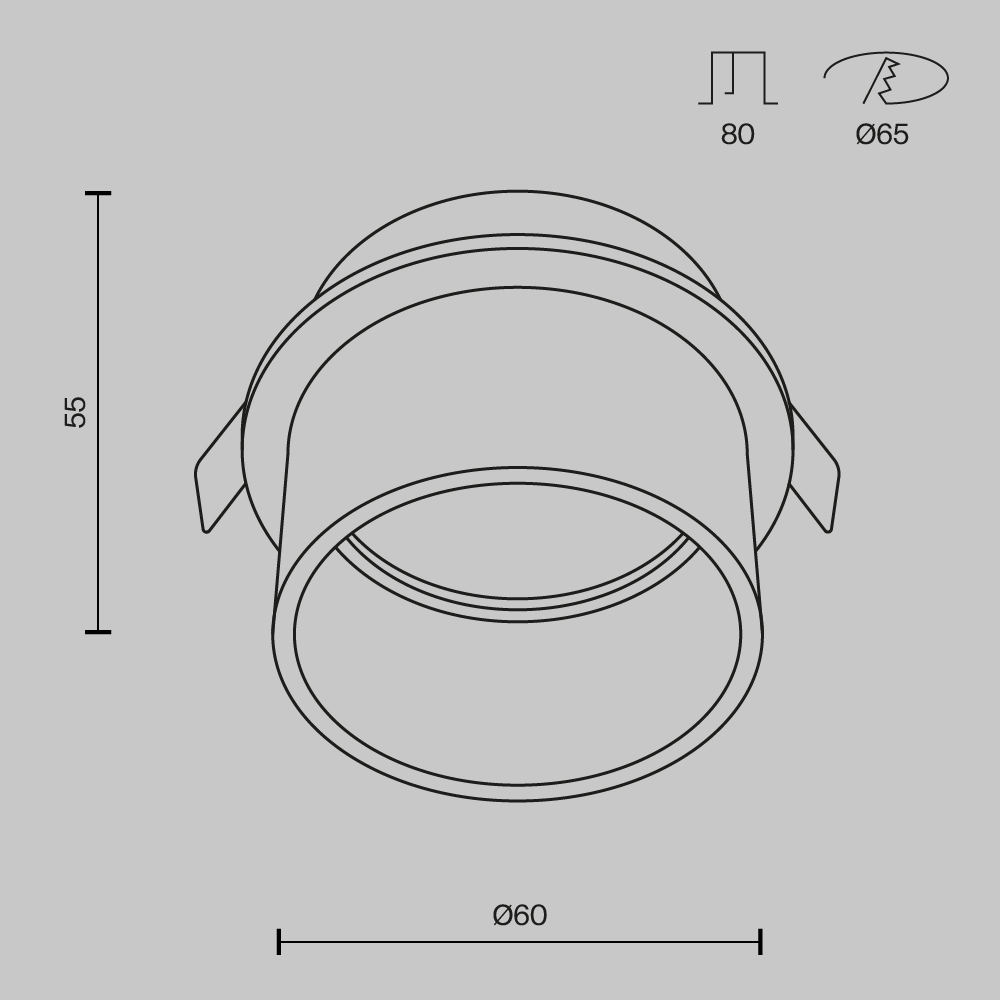 Точечный встраиваемый светильник Maytoni Technical Reif DL050-01B