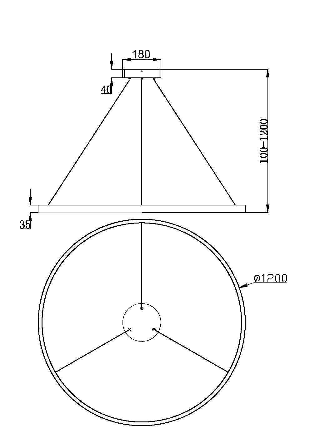 Подвесная люстра Maytoni Rim MOD058PL-L65W3K