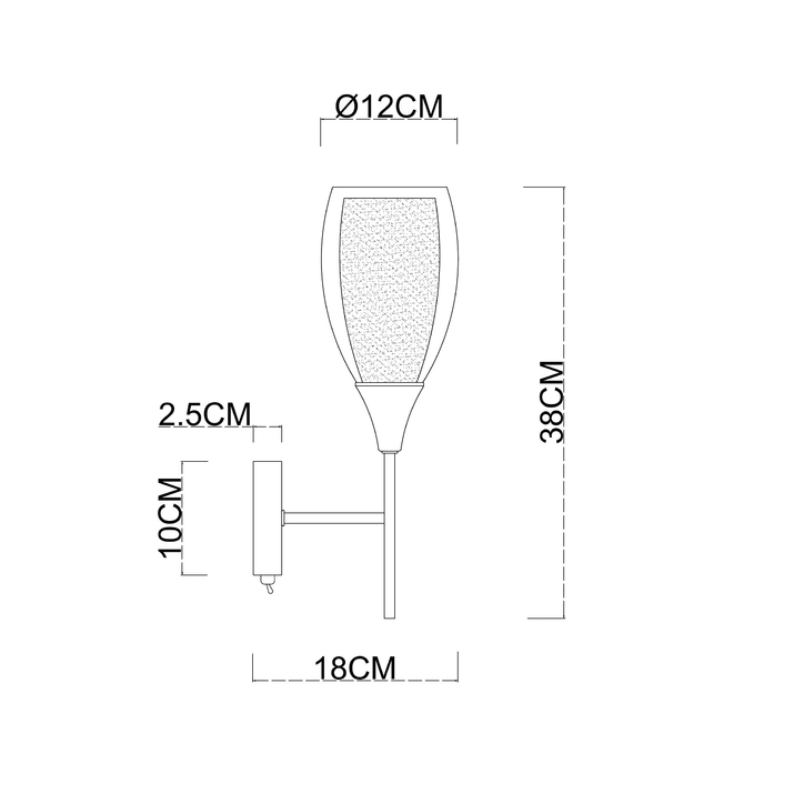 Бра ARTE LAMP BARRY A7951AP-1CC