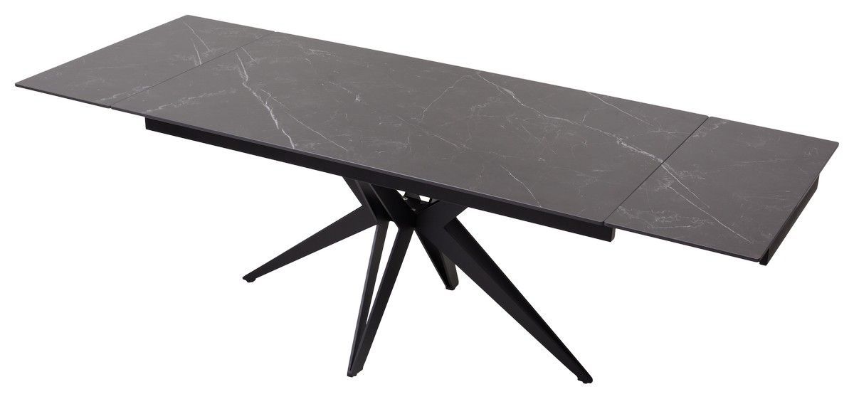 Стол FORIO 160 MATT BLACK MARBLE SINTERED STONE BLACK