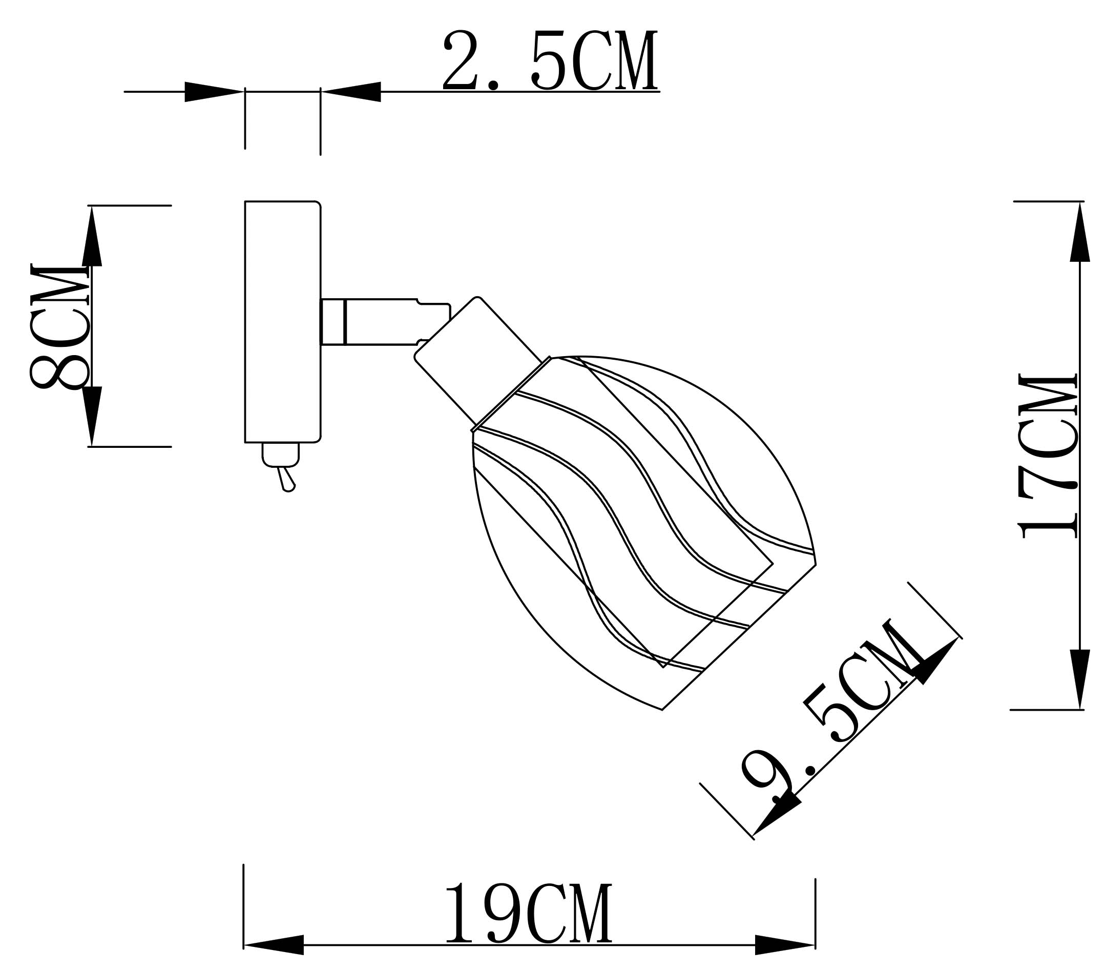 Спот настенный ARTE LAMP BIHAM A3184AP-1AB