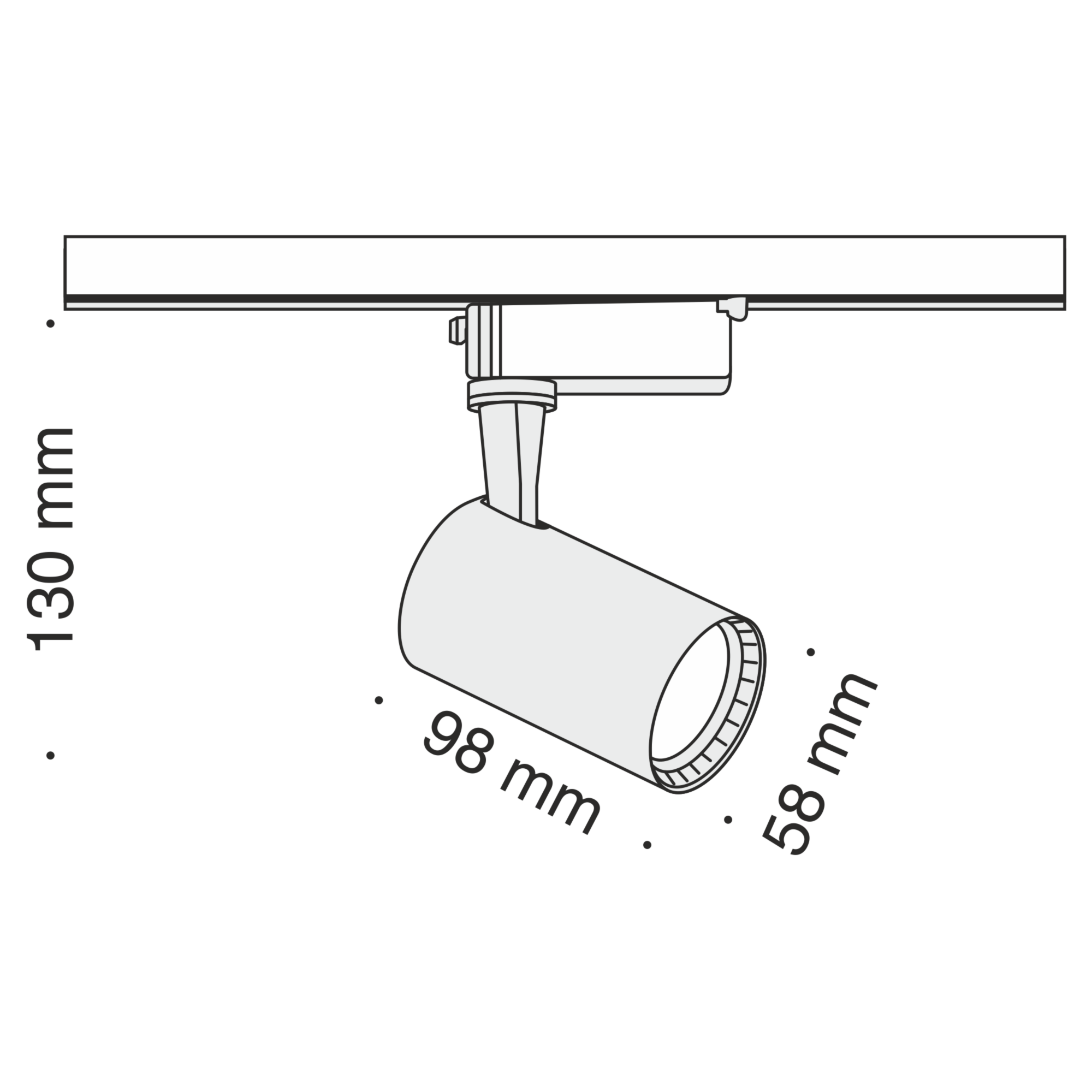 Трековый светильник Maytoni Technical Vuoro TR003-1-6W3K-B