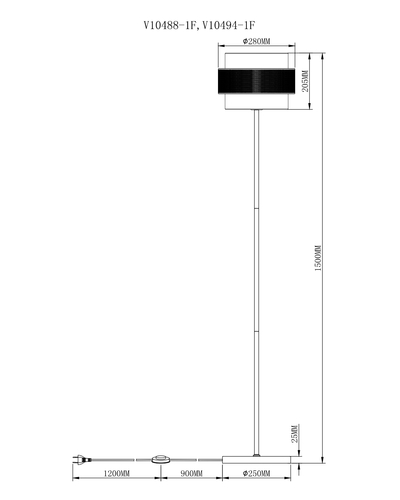 Торшер Moderli Gela V10494-1F