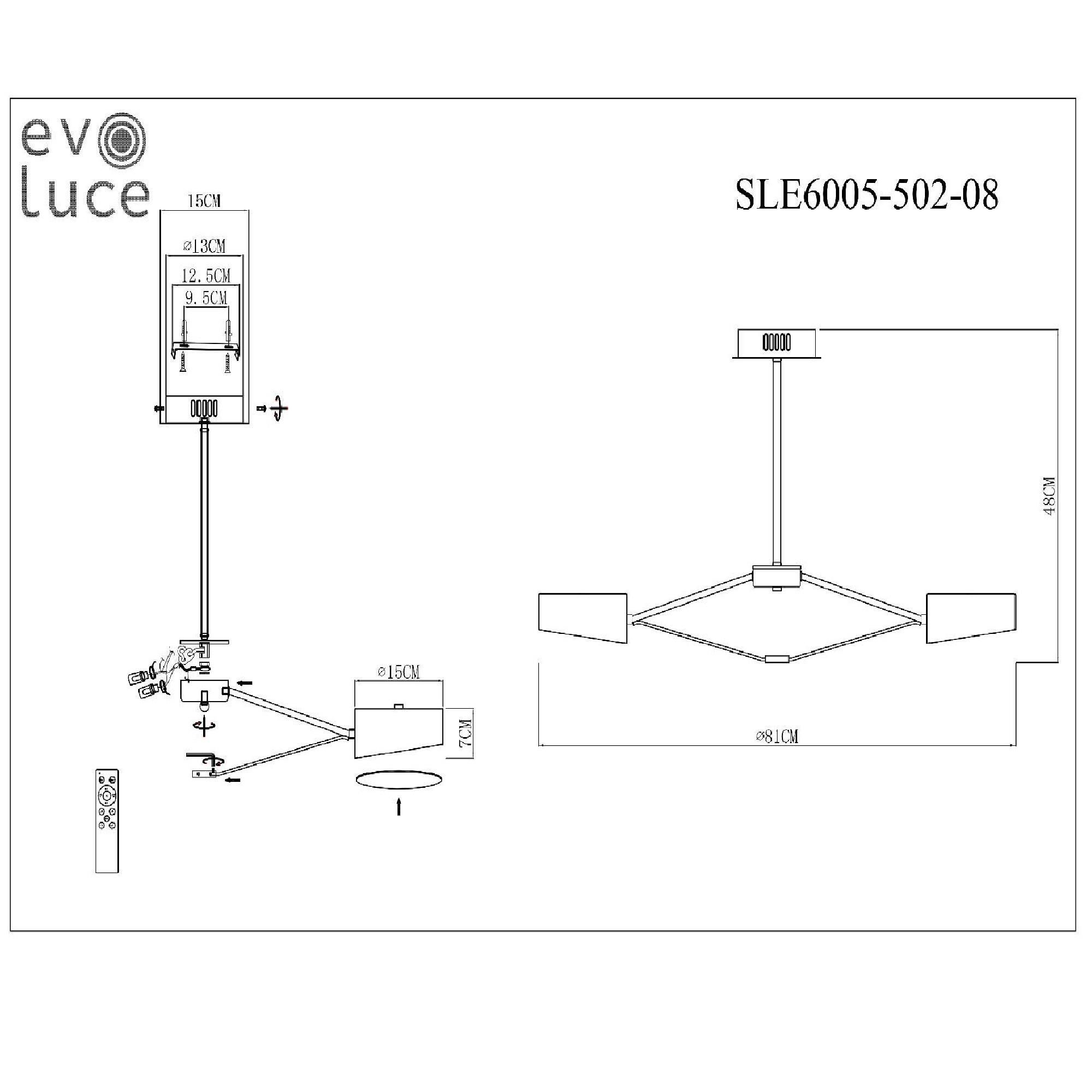 Люстра на штанге EVOLUCE VALLE SLE6005-502-08