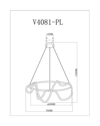 Подвесная люстра Moderli True V4081-PL