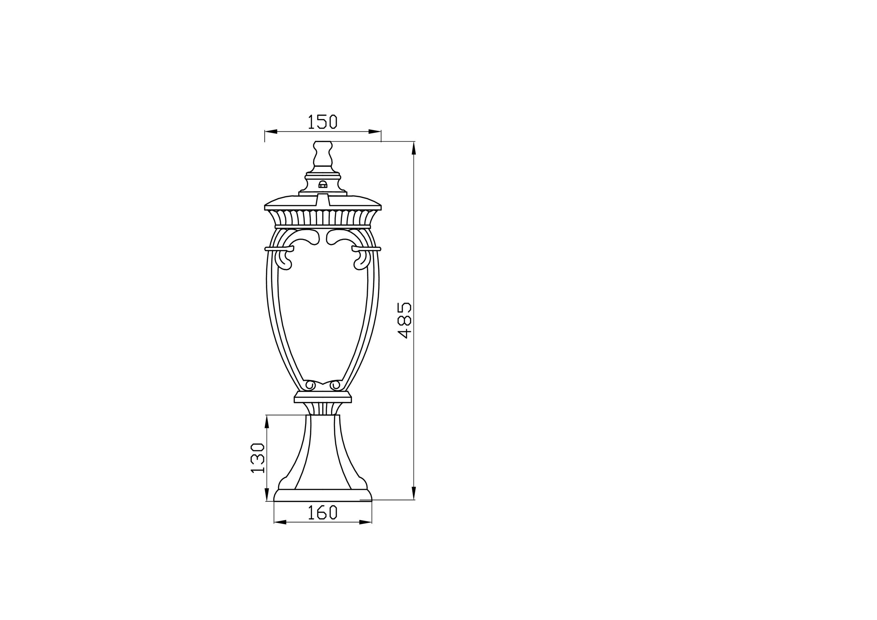 Уличный столб Maytoni Fleur O414FL-01GB