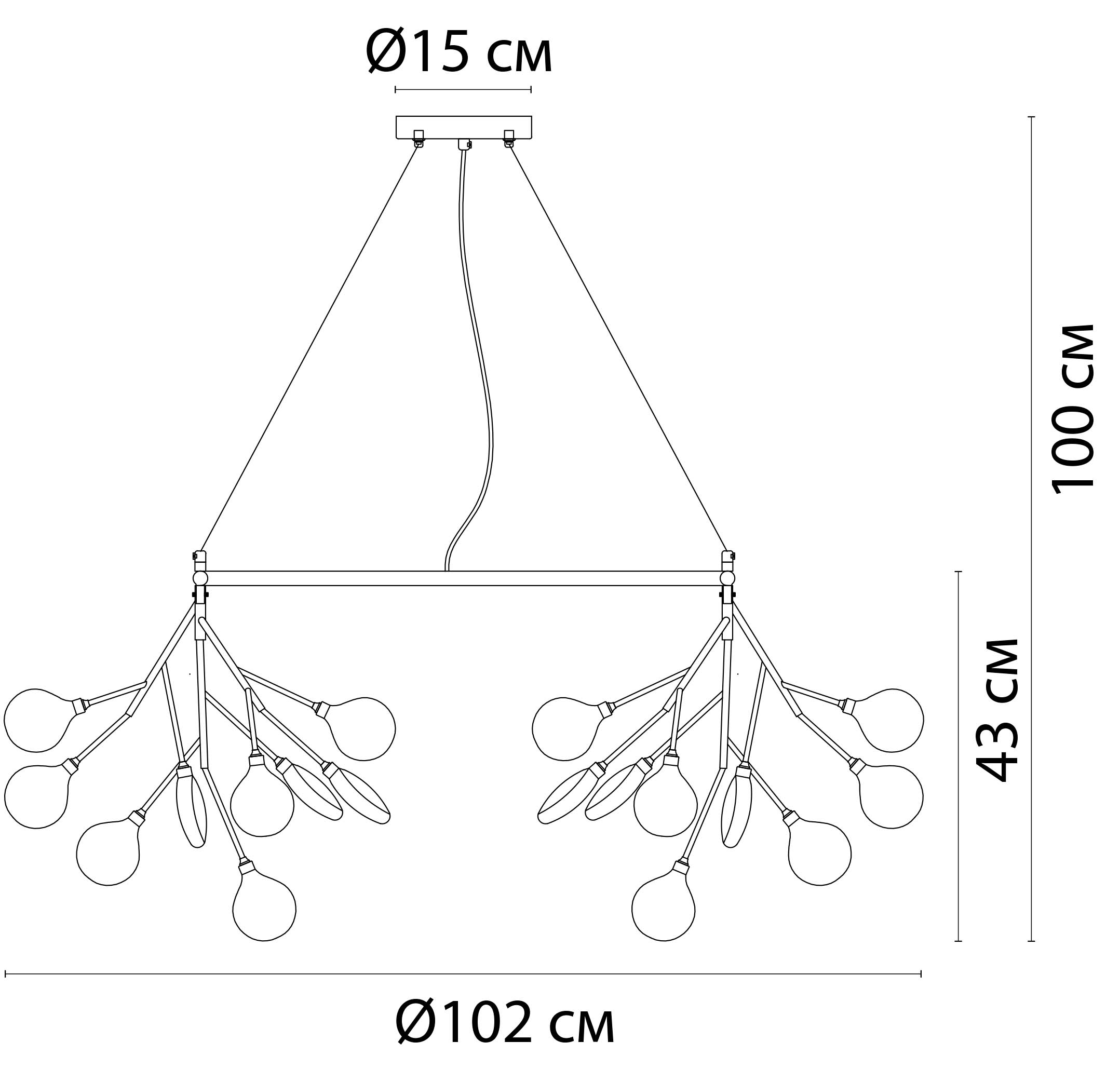 Подвесная люстра Arte Lamp CANDY золото, белый A7272SP-45GO