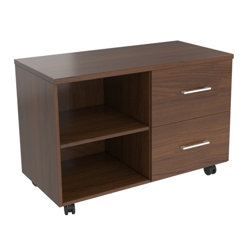 Тумба-приставка подкатная MULTI-OFFICE Лион (Lion) Темный Орех