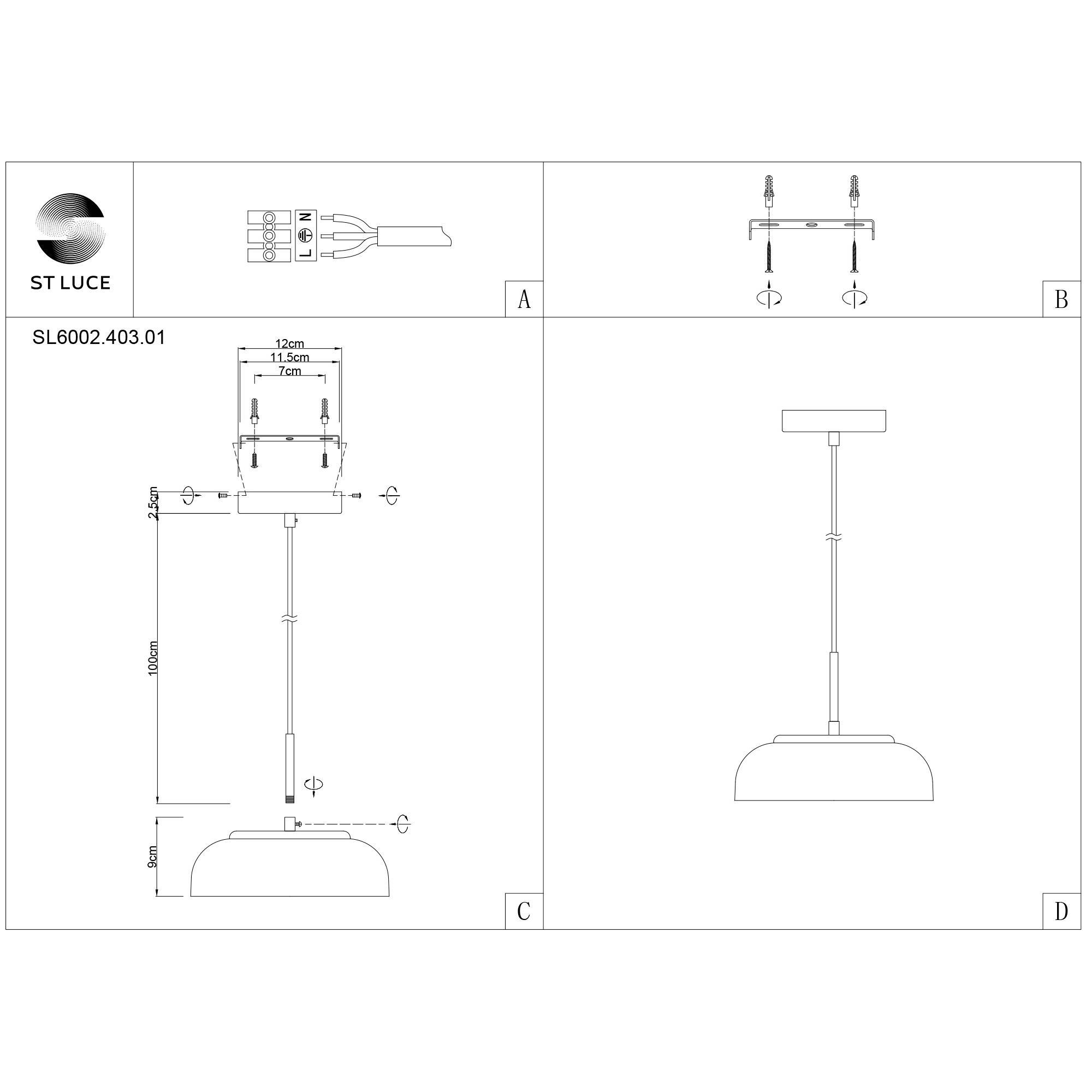 Подвесной светильник ST LUCE LAZIO SL6002.403.01