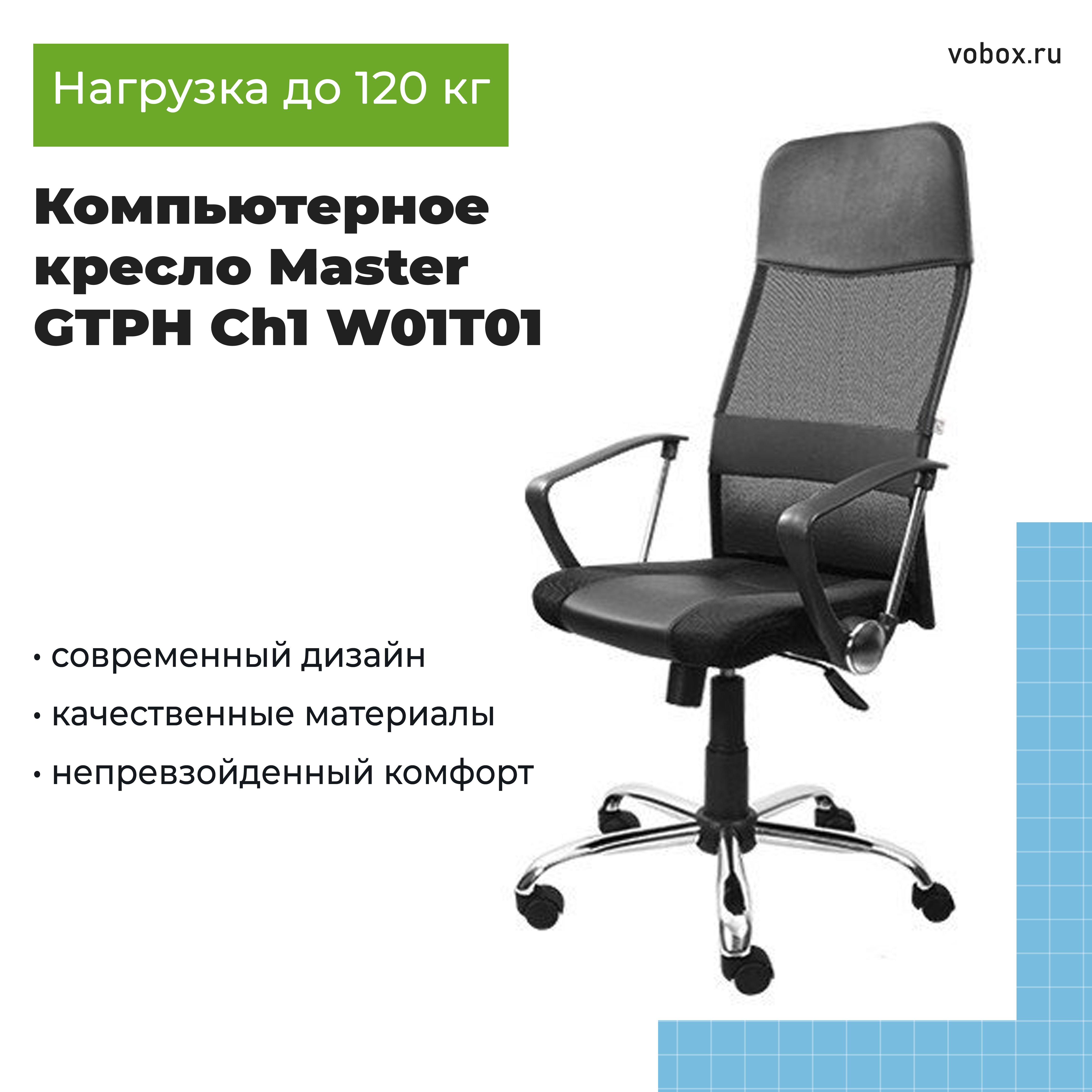 Компьютерное кресло Master GTPH Ch1 W01T01 черный