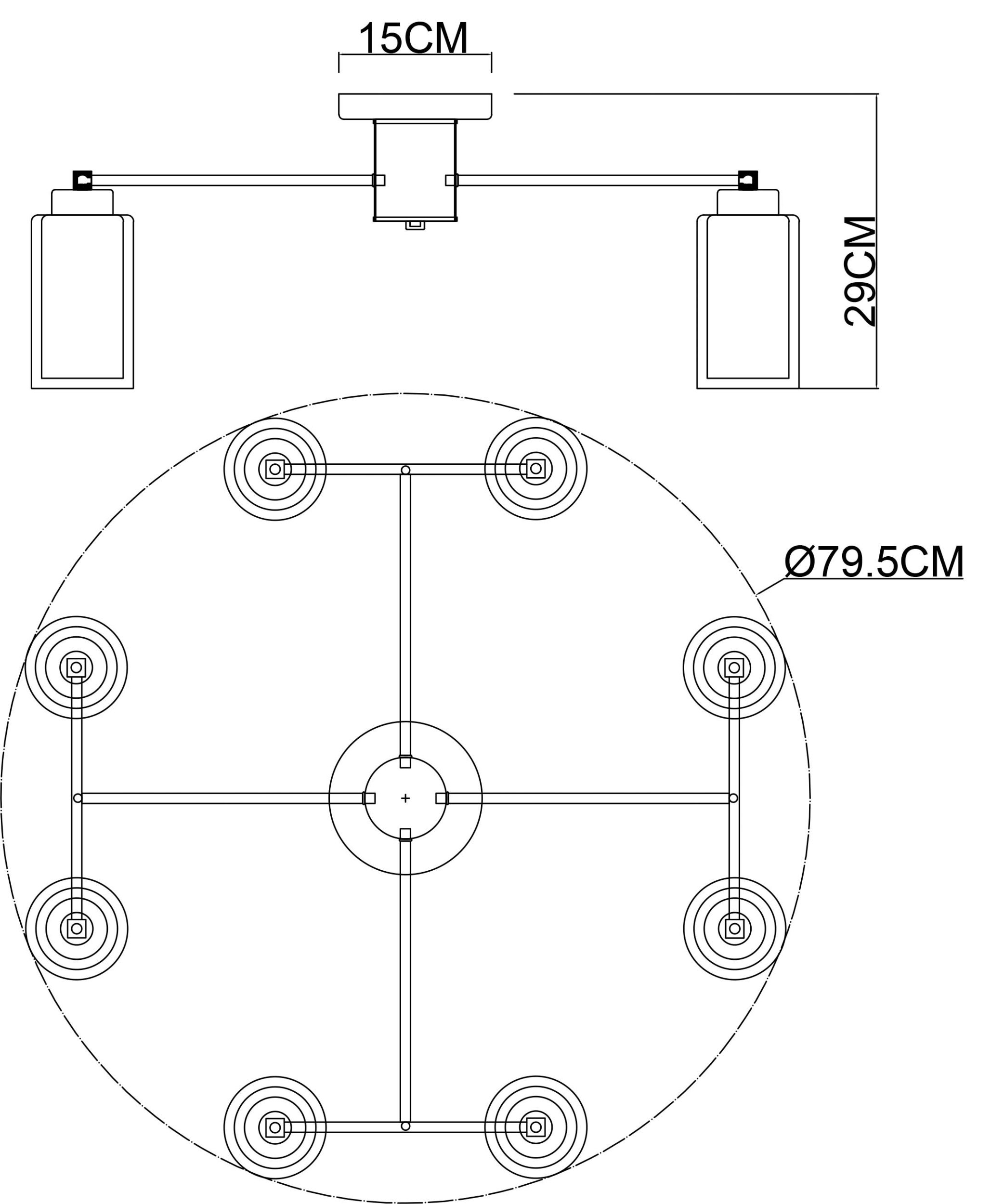 Накладная люстра ARTE LAMP LEO A7027PL-8BK