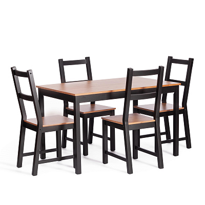 Стол и стулья (комплект) Соната Sonata dining set Антик / Черный