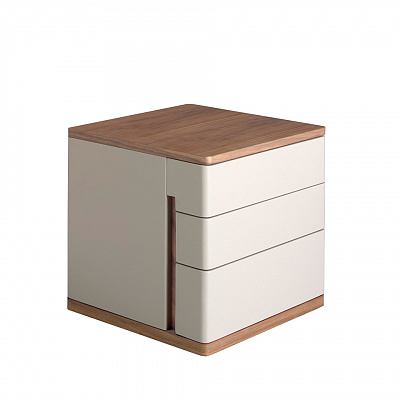 Прикроватная тумбочка Angel Cerda 7166/MB2320NS шпон ореха серый 194604