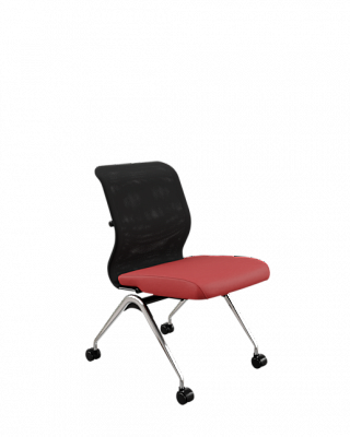 Офисное кресло МЕТТА ErgoLife S 8 M4-9 - Сетка(X2)+Ткань(Багама) /Uh00/Wh12(F53.W01) Черный / Красный