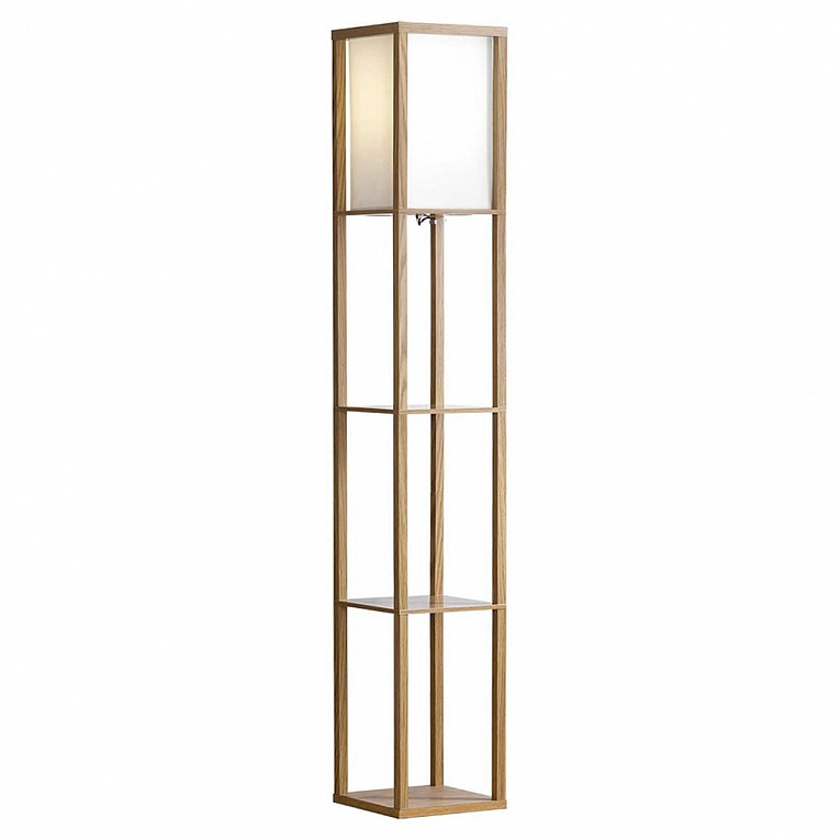 Деревянный торшер с полками Lussole WOODRUFF LSP-0332