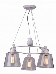 Подвесная люстра Arte Lamp Passero белый, прозрачный A4289LM-3WH