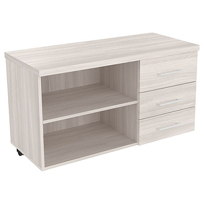 Тумба стационарная для оргтехники MULTI-OFFICE СТИЛ ЭВО (Steel evo) 103х46х60 дуб светлый
